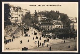 Lausanne, Place de la Gare et Petit Chen