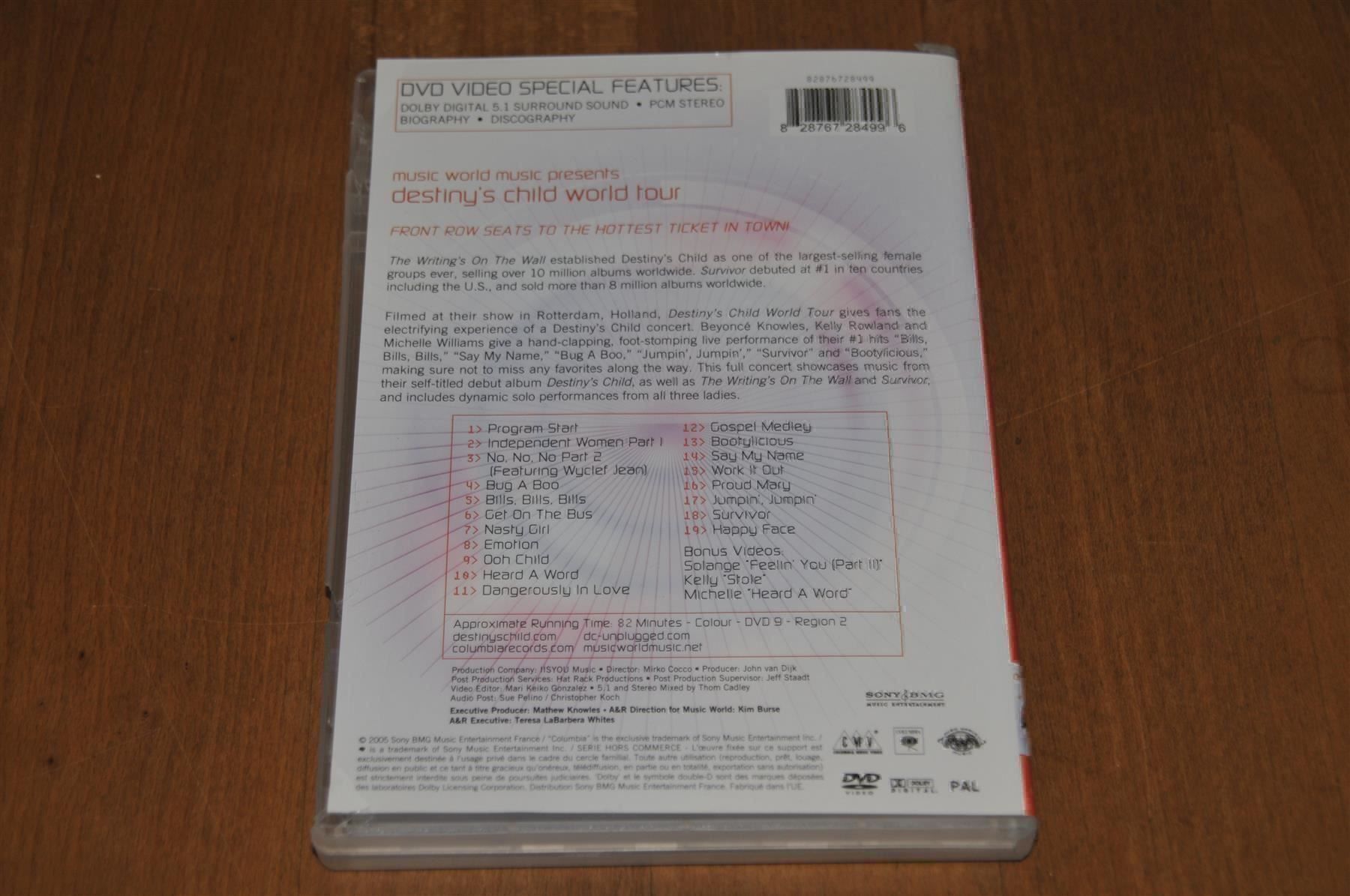 Alle DVDs: DVD Destiny's child, World tour – Gebraucht aus Winterthur von Schwestere 2