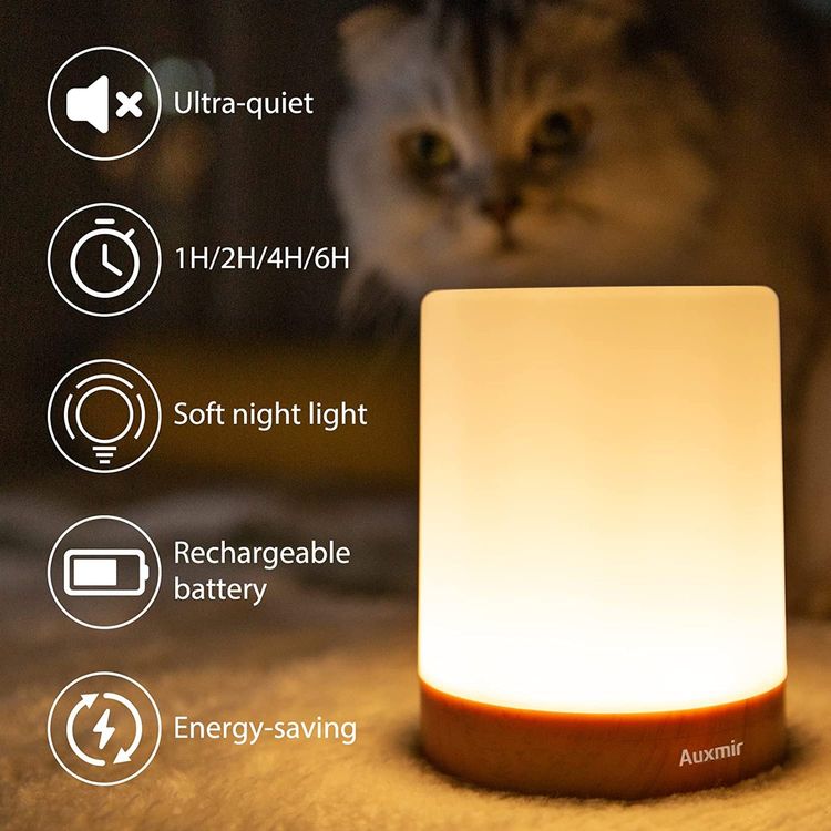 Lunie Firelampe Mit Bluetooth & Rauschmaschine | LED Nachtlicht, 16 Farben Ocean Wave Projektor