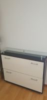 Schuhschrank mit Glasplatte, 2 Schubladen