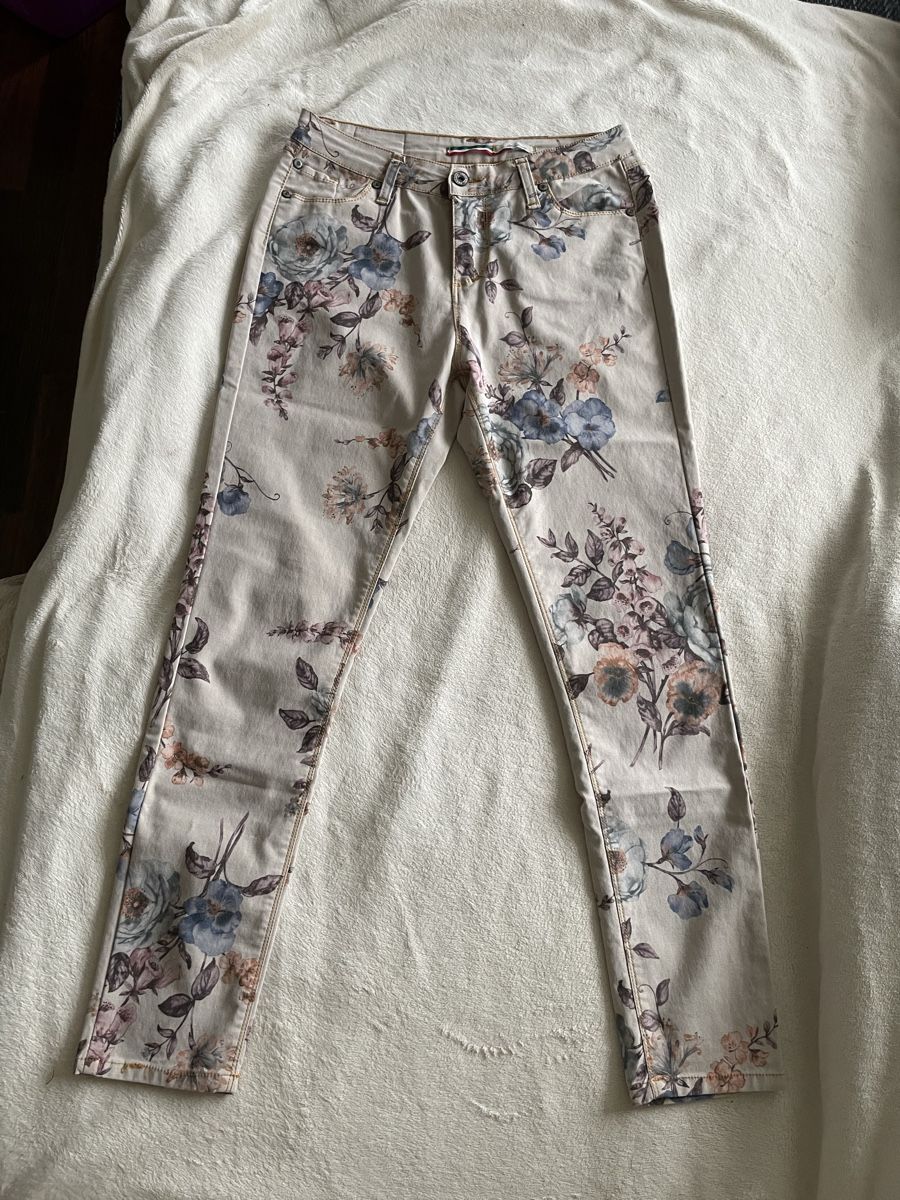 Please Jeans Pantaloni: Damen Hose floral Grösse M  – Usato da Luzern venduto da andyke