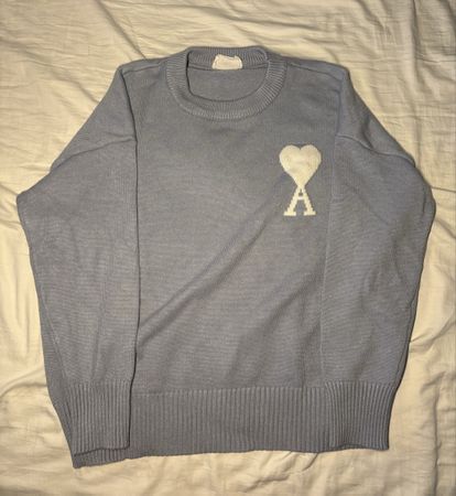 AMI Pullover hellblau Grösse L