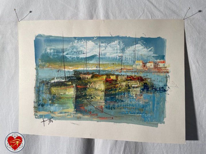 Gemälde: Bild - Hafenszene – Gebraucht aus Thayngen von Flomibrocki_1