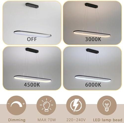 Kronleuchter & Deckenlampen: Hängeleuchte LED Dimmbare Hängelampe Ring Pendelleuchte – Neu und originalverpackt aus Hundwil von tec_mm27 3