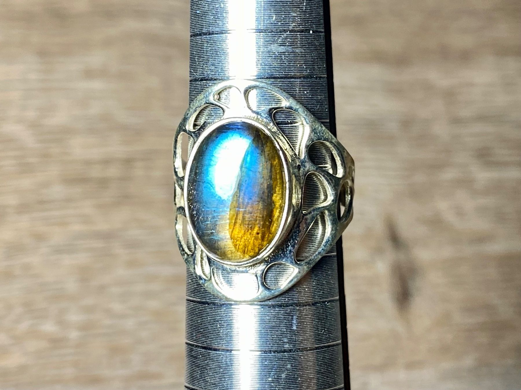 Ringe: Moderner Silber Ring mit natürlichem Labradorit – Neu und originalverpackt aus Laax von Kiki_Kingdom3 1