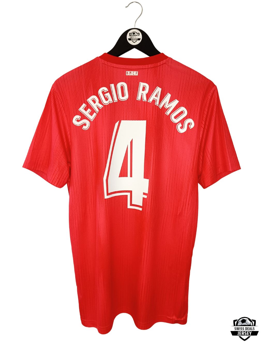 Real Madrid Leibchen & Hosen: SERGIO RAMOS #4 Original Real Madrid 2018-19 Third Trikot – Gebraucht aus St-Léonard von SwissDealsJersey