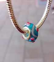 Lampwork Himmelblaue Glasperle, Glass Bead