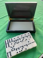 Domino Prem. klassisch, 28 Steinen aus Aramid, Edelholzbox