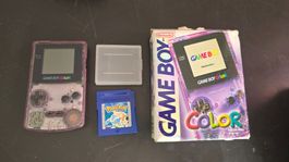 Nintendo Game Boy Color (Atomic Purple) mit OVP + Pokémon Bl