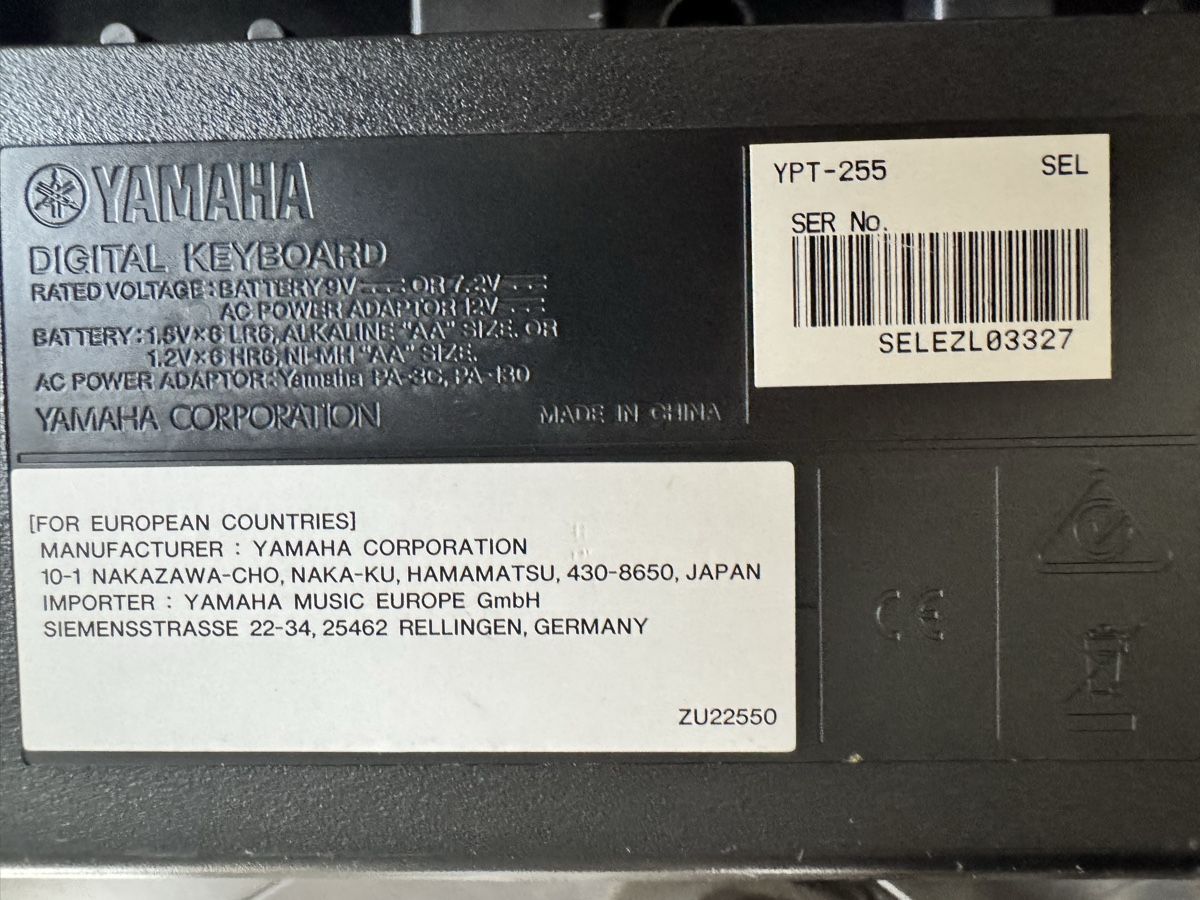 Yamaha Strumenti musicali: Yamaha YPT-255 Digital Keyboard mit Netzteil oder Batterie – Usato da Galgenen venduto da Sonni_007 2