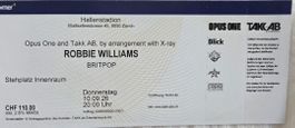 Robbie Williams Konzert Zürich 10.09.26 Stehplatz