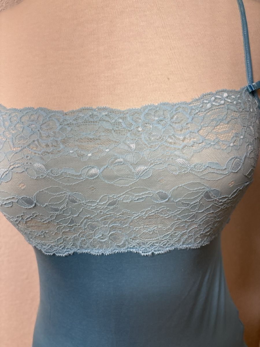 Calida Top: CALIDA Spitzentop Trägershirt Hellblau Gr. – Nuovo (secondo la descrizione) da Maienfeld venduto da 8796 1