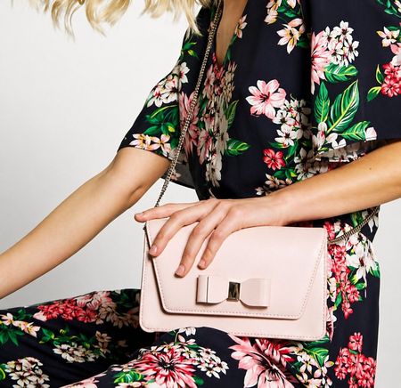 Ted Baker Cross Body elegante Leder Schultertasche Rose