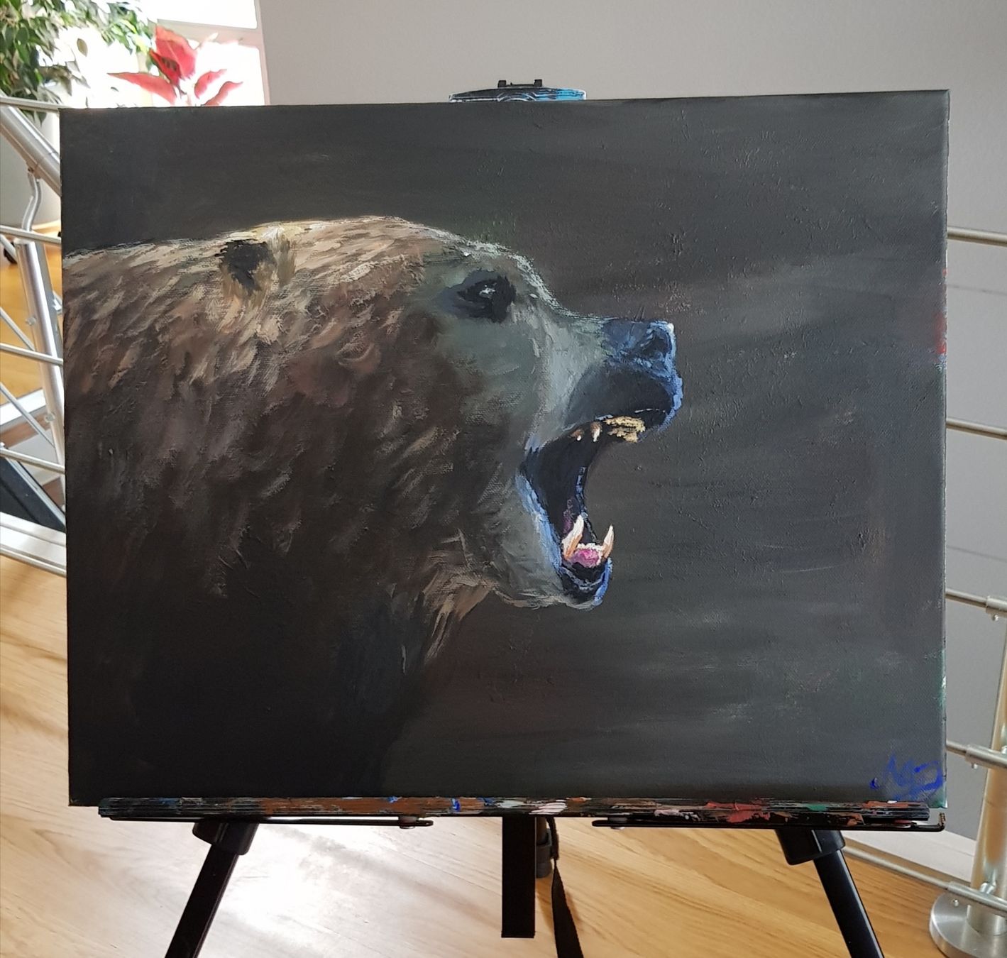 Dipinti: Bär Porträt Gemälde - 40x50cm – Nuovo e nell'imballaggio originale da Pfäffikon SZ venduto da Andrei_Moro_Kunst 1