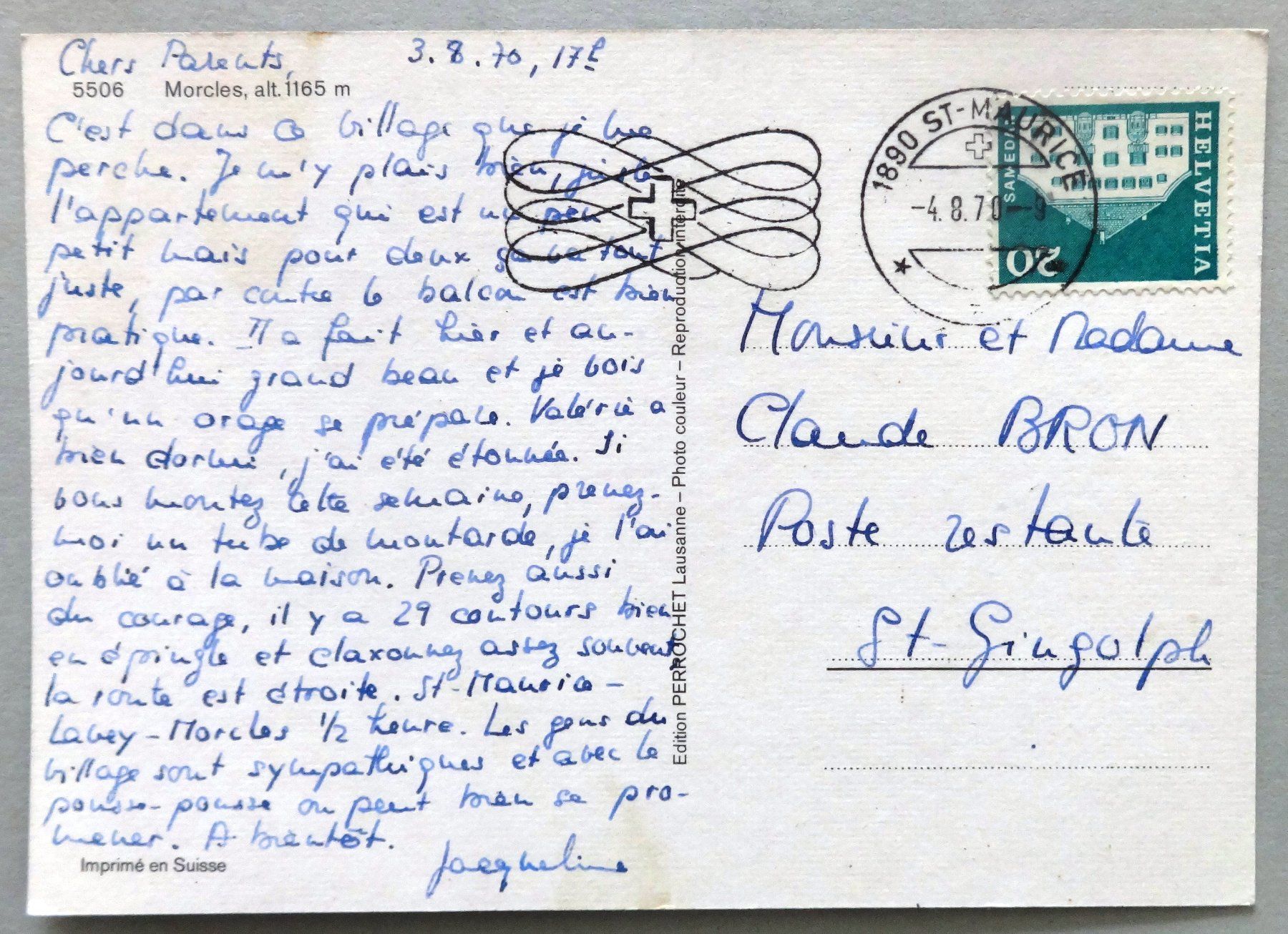 Cartes postales: Morcles, alt. 1165 m – Défectueux à Fétigny par Billy2miny 1