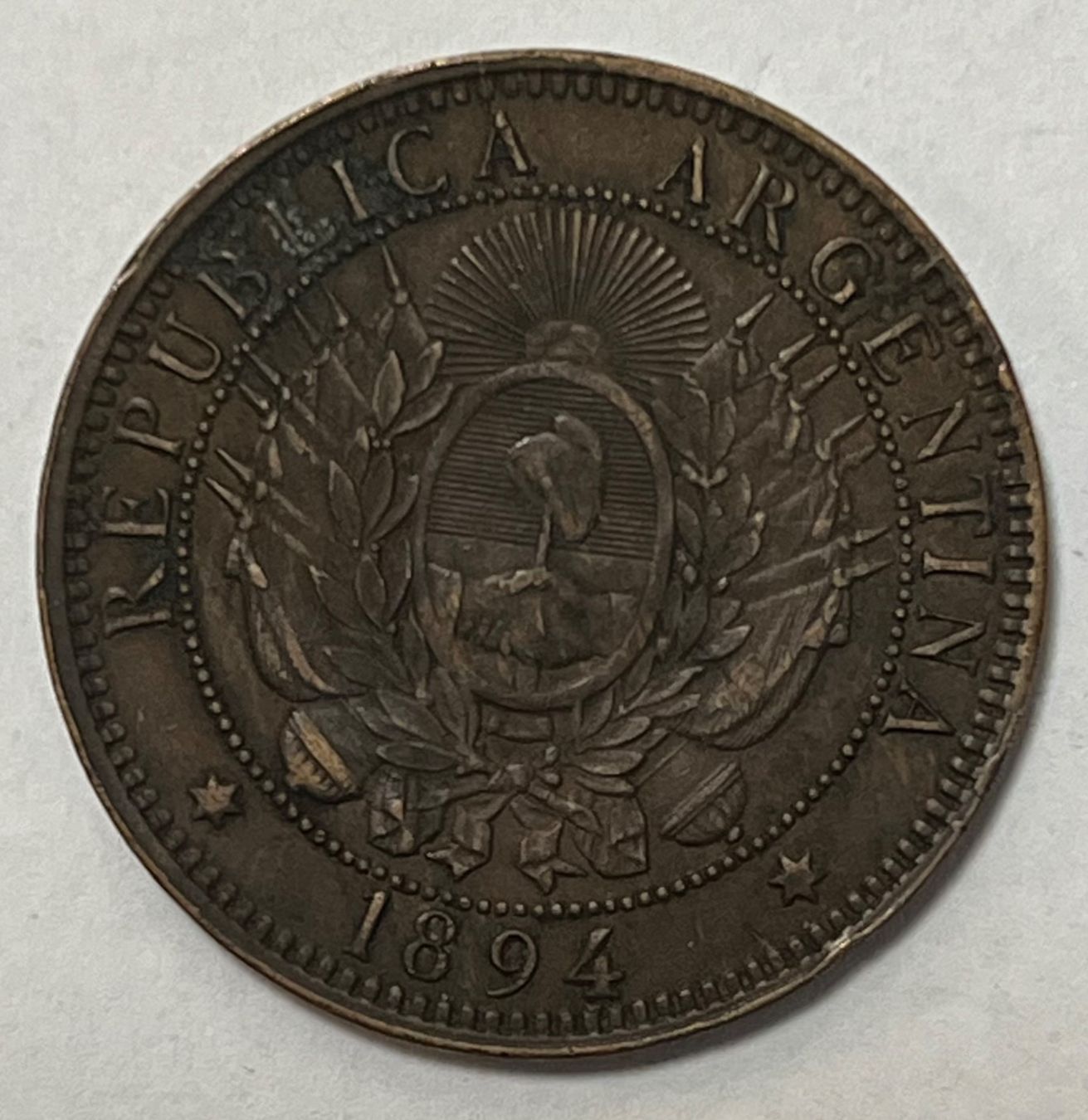 Tutti le monete: 2 Centavos - Argentina , 1894 – Usato da Dietikon venduto da Numis8953 1