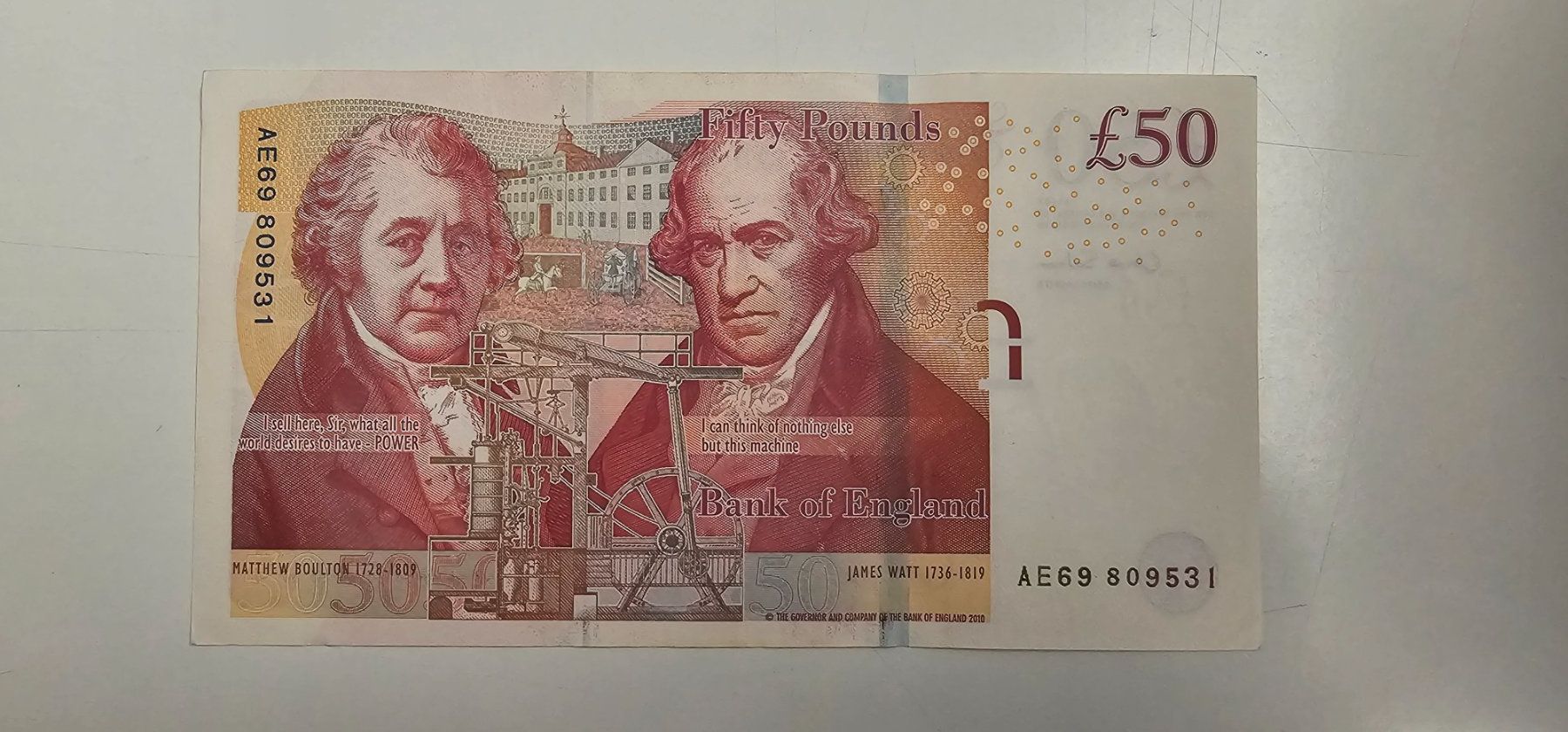 Banconote: England 50 Pfund 2010 – Usato da Waldenburg venduto da bur_kvf7 1