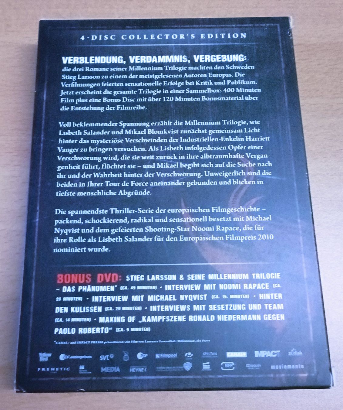 Tutti i DVDs: Stieg Larsson Millennium Trilogie - 4 Discs Collector's – Usato da Köniz venduto da Movieportal007 4