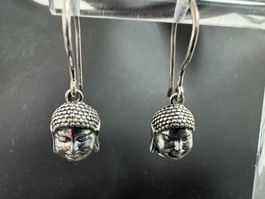 Schöne Buddha Ohrringe Silber 925 Ethno Boho Asien Touch