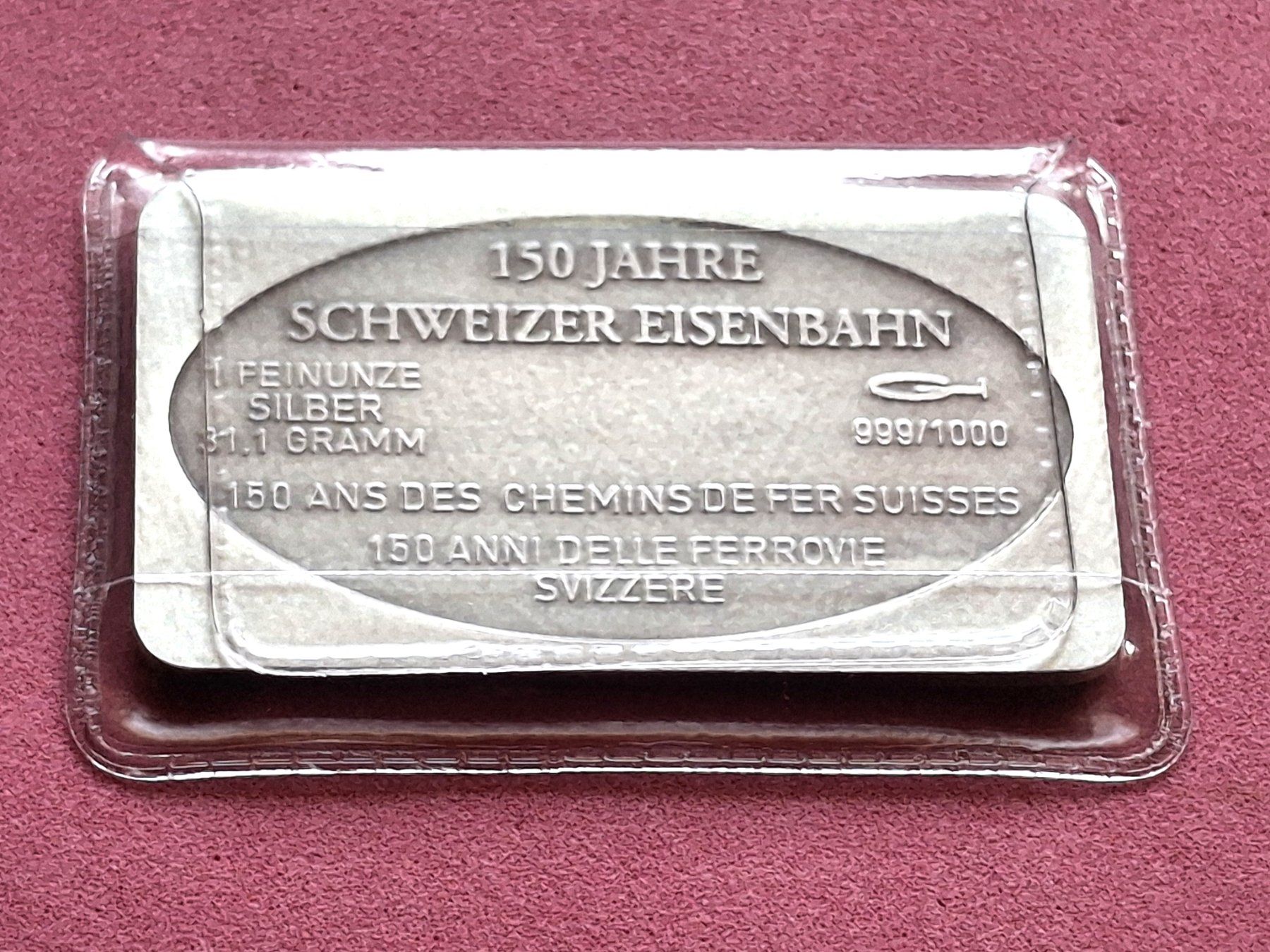 Metalli preziosi: CH EISENBAHN - BRIENZ-ROTHORN-BAHN - OVP – Usato da Boniswil venduto da dpd4coins 1