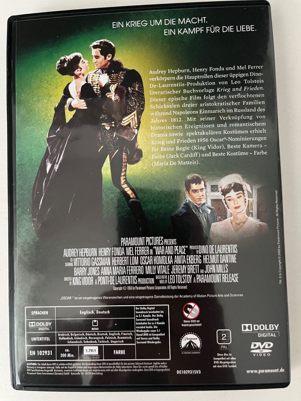 Tutti i DVDs: Krieg und Frieden DVD - Audrey Hepburn – Nuovo (secondo la descrizione) da Sierre venduto da black.box 1