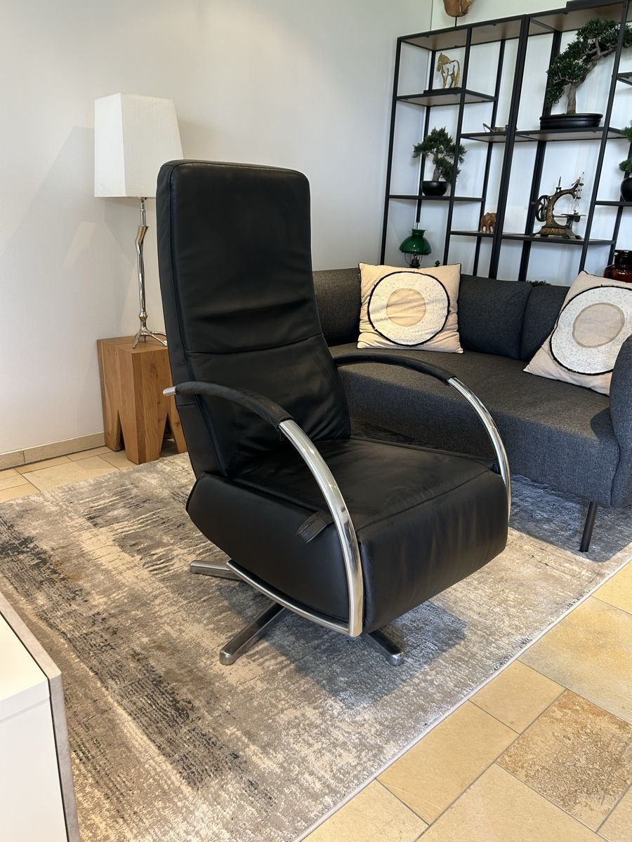 Sessel: Leder Relaxsessel aus Leder, schwarz – Gebraucht aus Küssnacht am Rigi von Happy_home 1