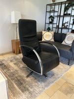 Bequemer Relaxsessel aus Leder, schwarz