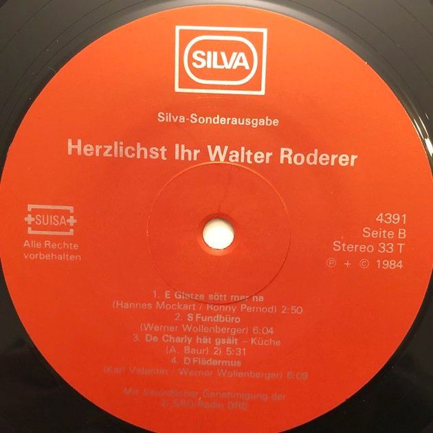 Dischi in vinile: Walter Roderer - Herzlichst (LP) – Usato da Grüningen venduto da azulgrisvinyl 3