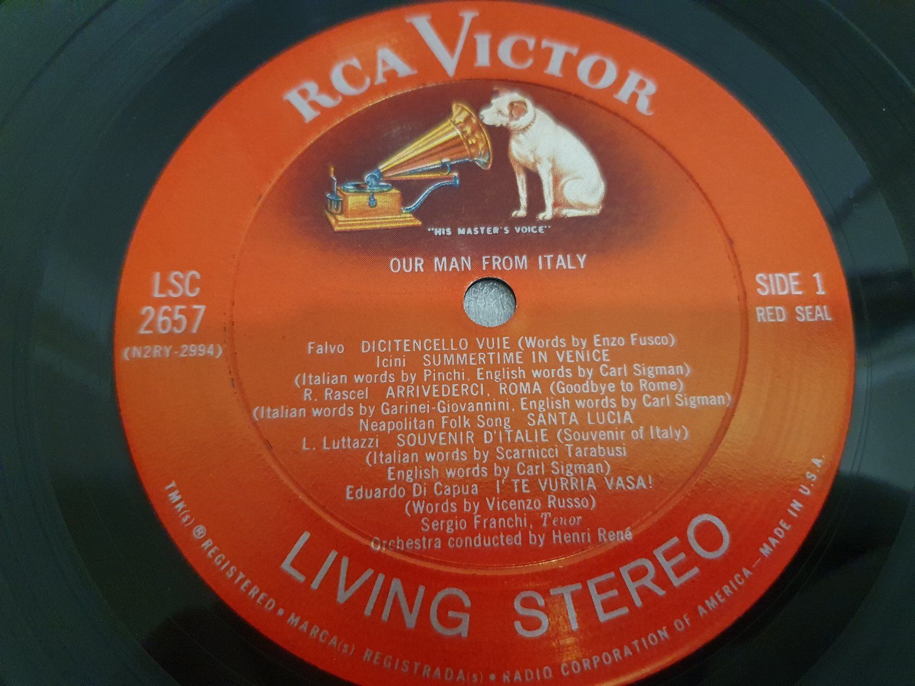 Dischi in vinile: Sergio Franchi - Our Man From Italy – Usato da Uster venduto da Vinyl-Leidenschaft 3