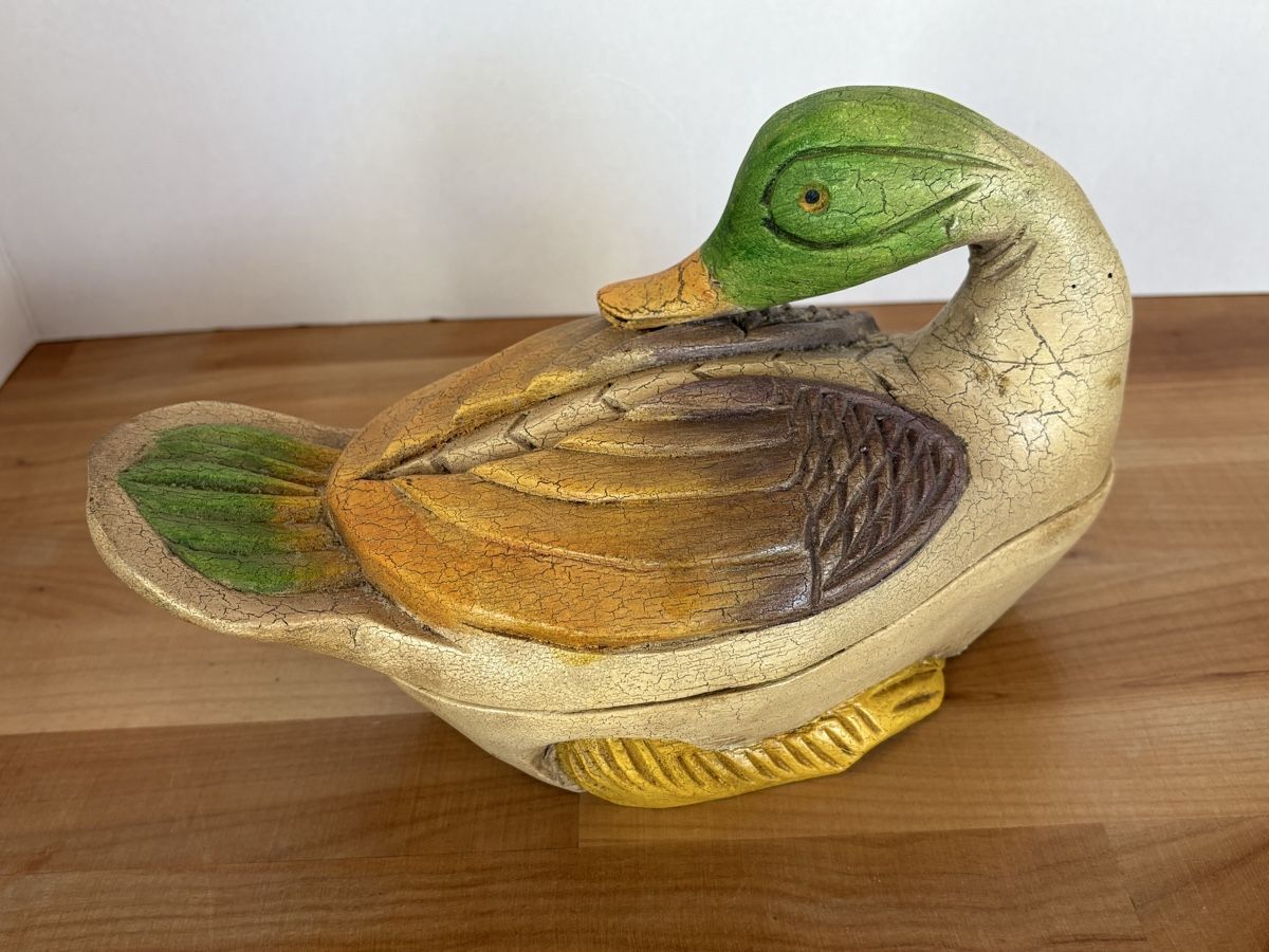 Tutte le decorazioni: Dose aus Holz / Enten Form – Usato da Rümlang venduto da euqinom16