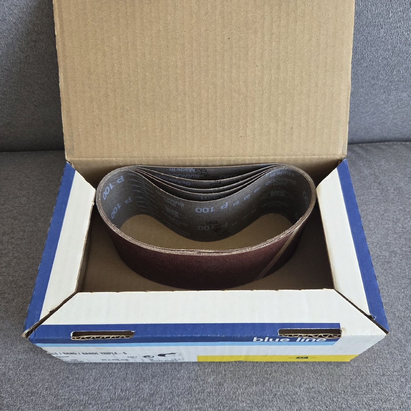 Schleifen & Polieren: Blue line Schleifband Körnung 100 – Neu und originalverpackt aus St.Gallen von Its.eli035 1