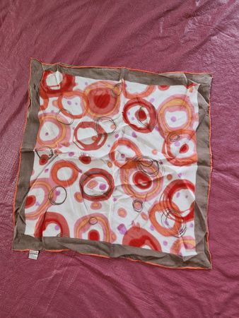 Foulard Giada 100% Soie imprimé multicolore 