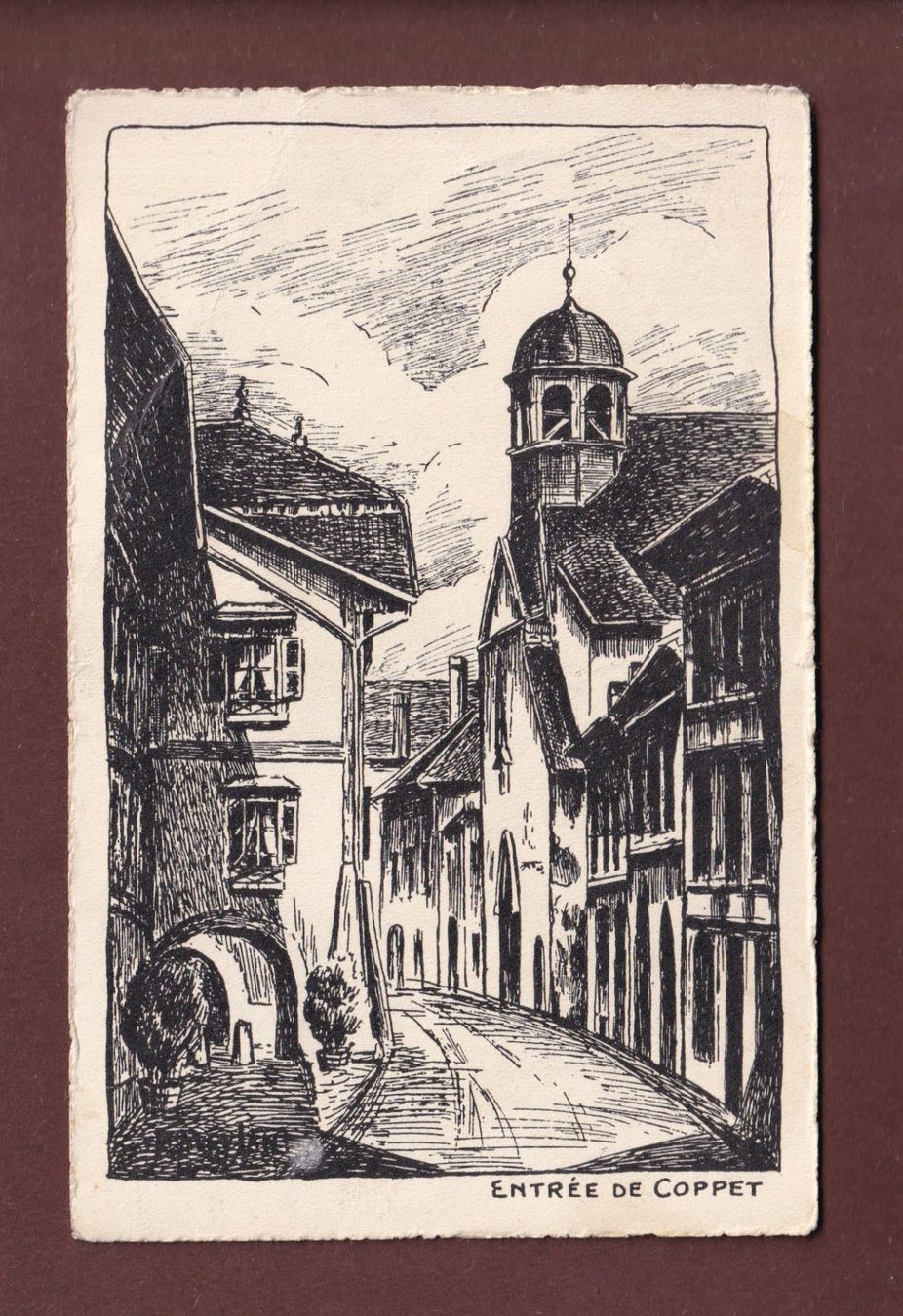 Ansichtskarten: Entrée de COPPET - 1919 // plis // – Gebraucht aus Pully von nicecards-shop
