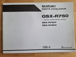 Suzuki GSX-R750 Ersatzteilkatalog, 1996-8, 3rd Edition