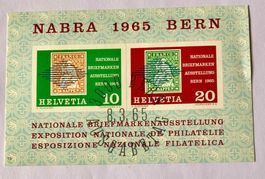 Bogen mit Stempel 1965  Briefmarkenausstellung NABRA