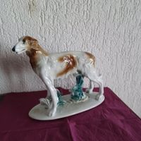 grosser Windhund aus Porzellan 22 cm