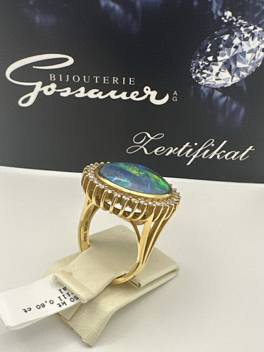 Anelli: 18 Karat Ring mit Opal und Brillanten – Nuovo (secondo la descrizione) da zürich venduto da bijouteriegossauer 3