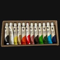 12 Acrylfarben Set mehrheitlich neu Acrylics