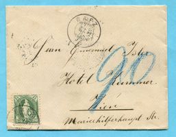 Brief von Rafz nach Wien 1895