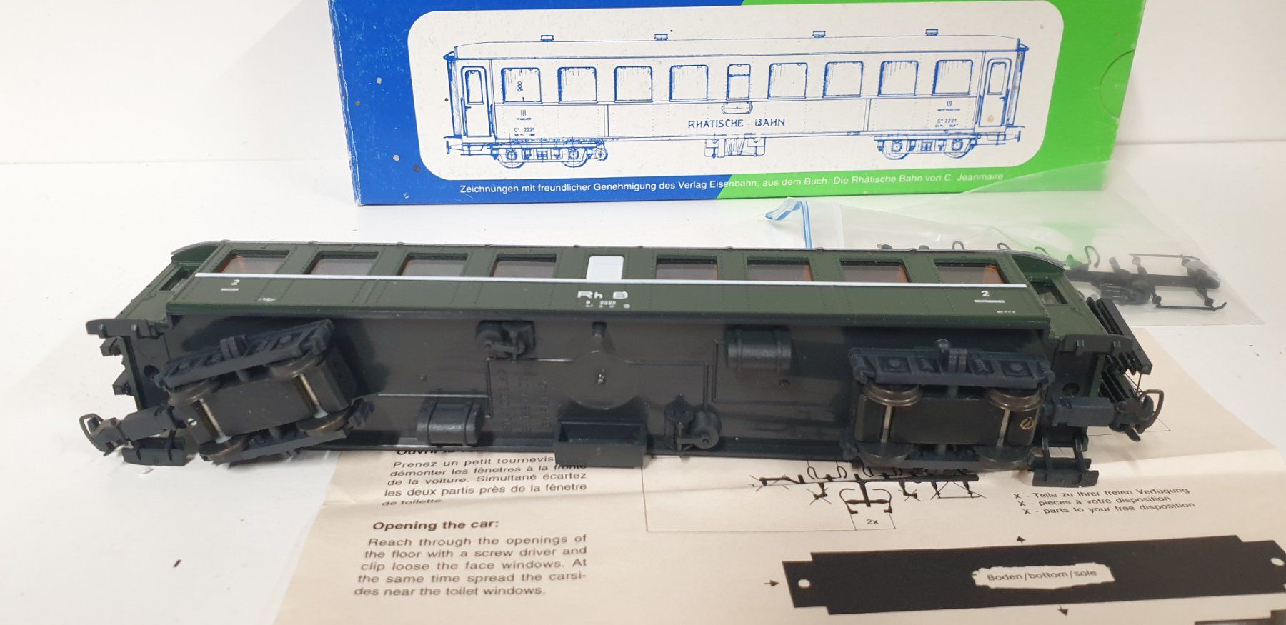 Modellini di ferrovie: STL-Models RhB Personenwagen – Usato da Geroldswil venduto da TopTrain54 2