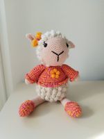 Agneau en crochet fait main pour Pâques, neuf! 🐑🎁🎀24 cm