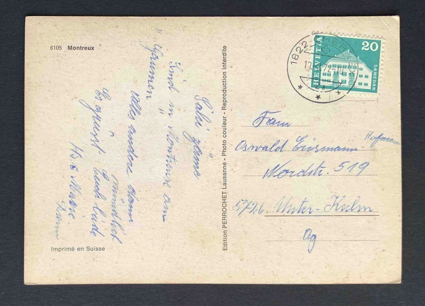 Cartoline postali: AK Montreux – Usato da Goldau venduto da artelier1 1