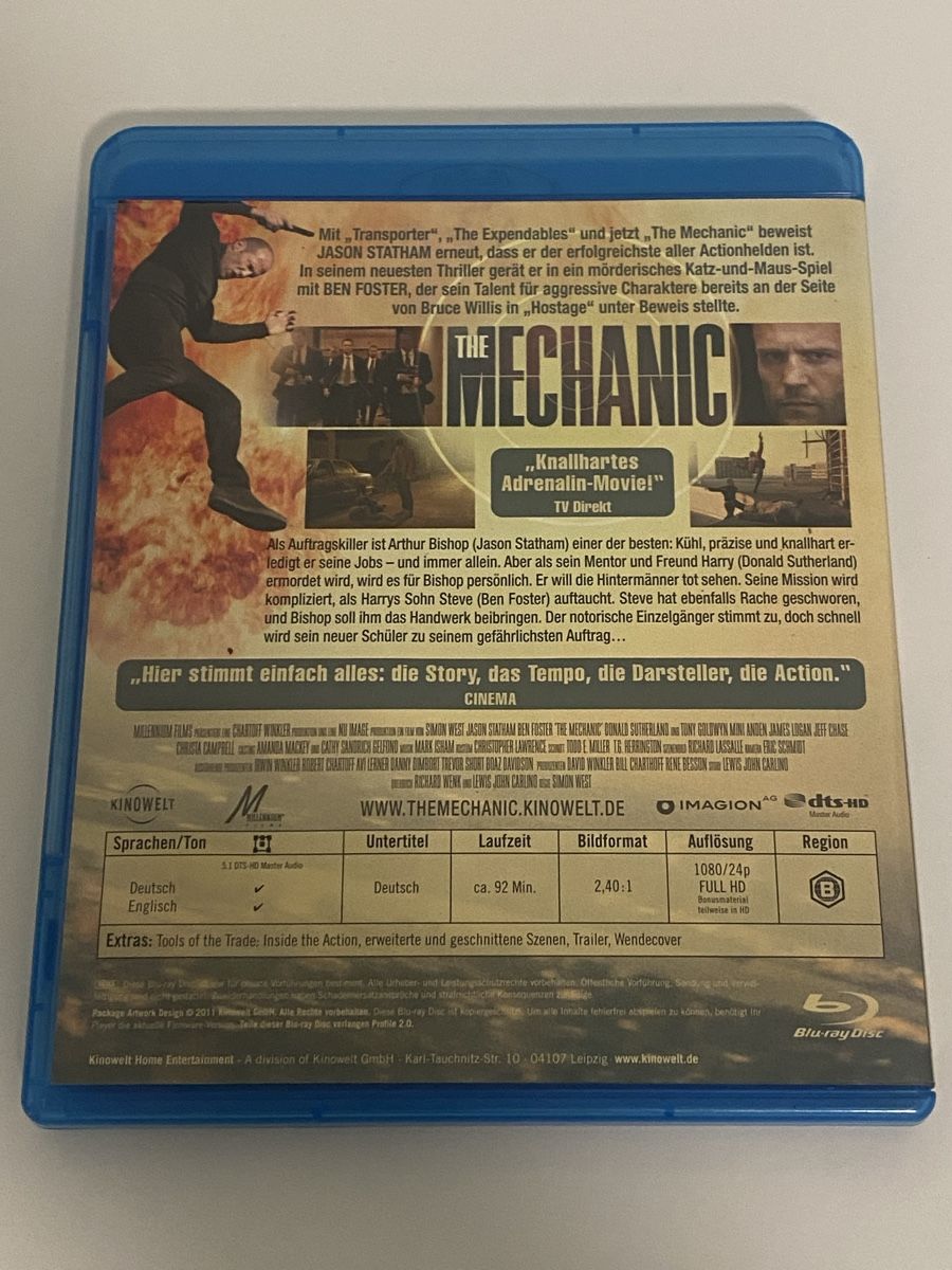 Tutti i DVDs: The Mechanic Blu-ray – Usato da Oensingen venduto da mig_99db 1