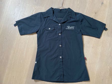 Neue schwarze Kurzarmbluse Grösse S