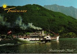 Ansichtskarte Raddampfer "Gisela" Traunsee, ungelaufen