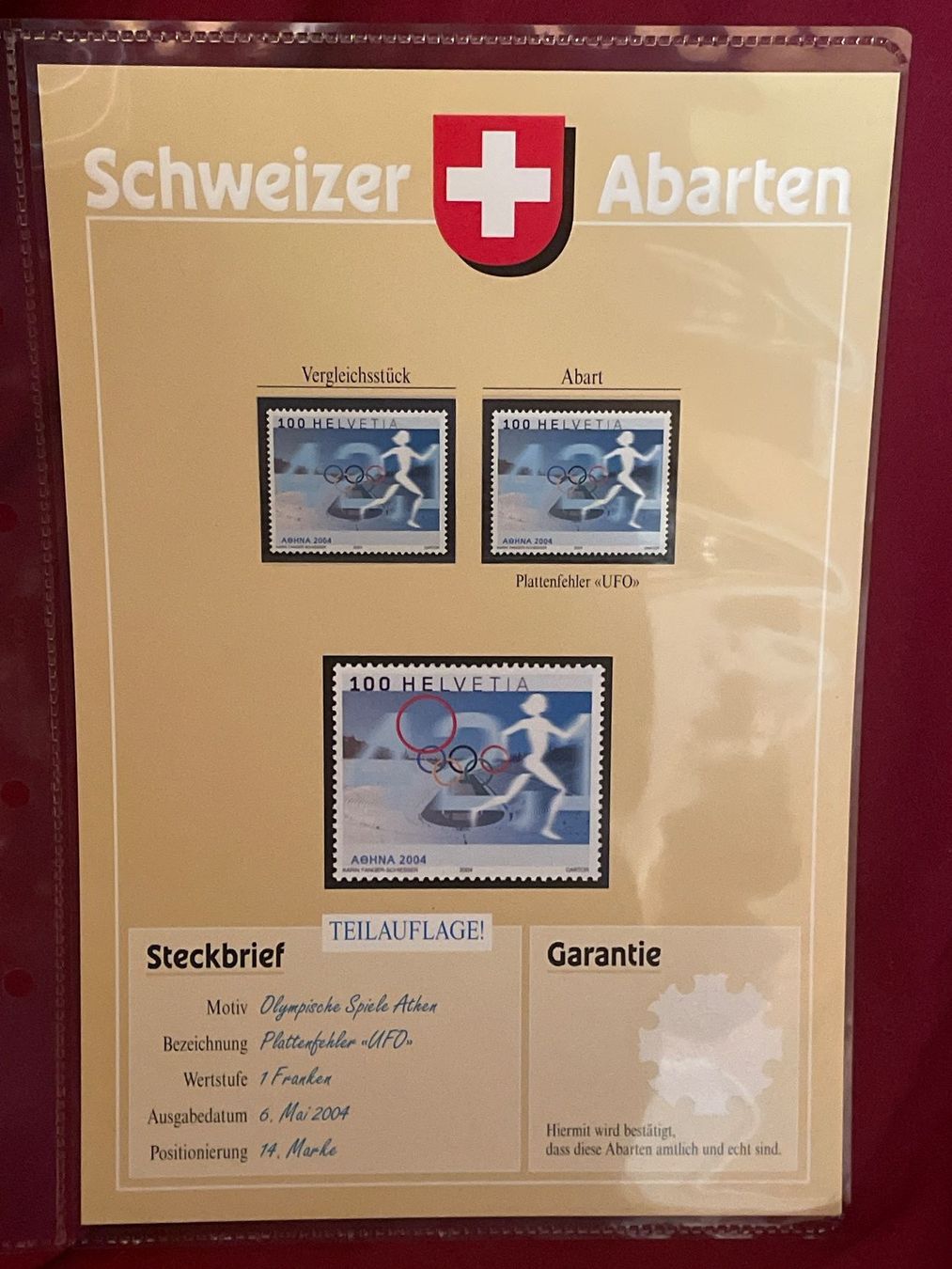 Tutti i francobolli: Schweizer Abarten Plattenfehler im E von Helvetia! Total 35 – Usato da Schüpfen venduto da Schuepfen45 7