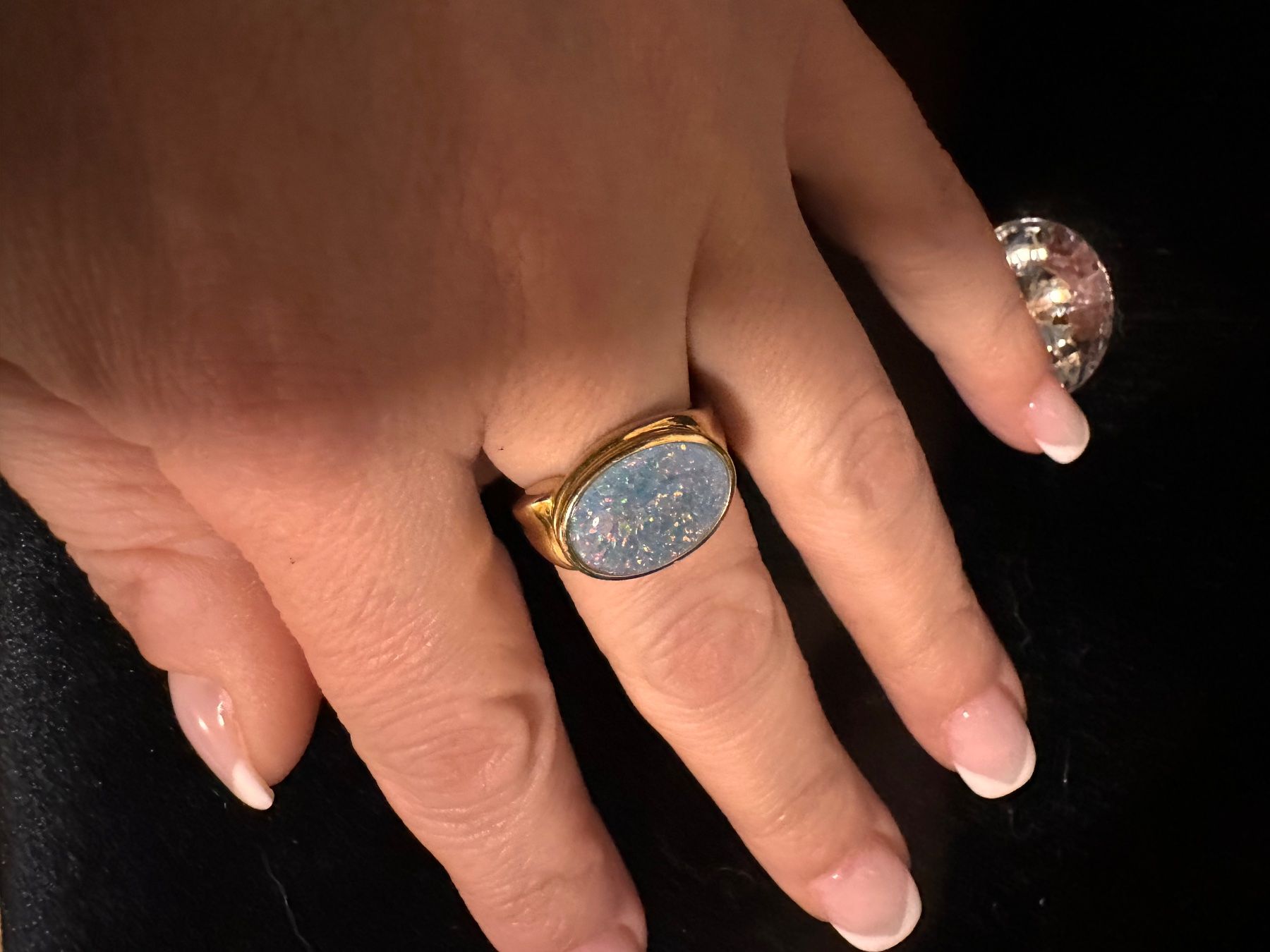 Anelli: Muttertag!  925 vergoldeter Ring mit tripletten Opal! 52! – Nuovo e nell'imballaggio originale da Arlesheim venduto da Naumba73 1