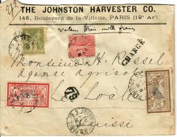 Siegelbrief, The Johnston Harvester Co. Paris nach Locle