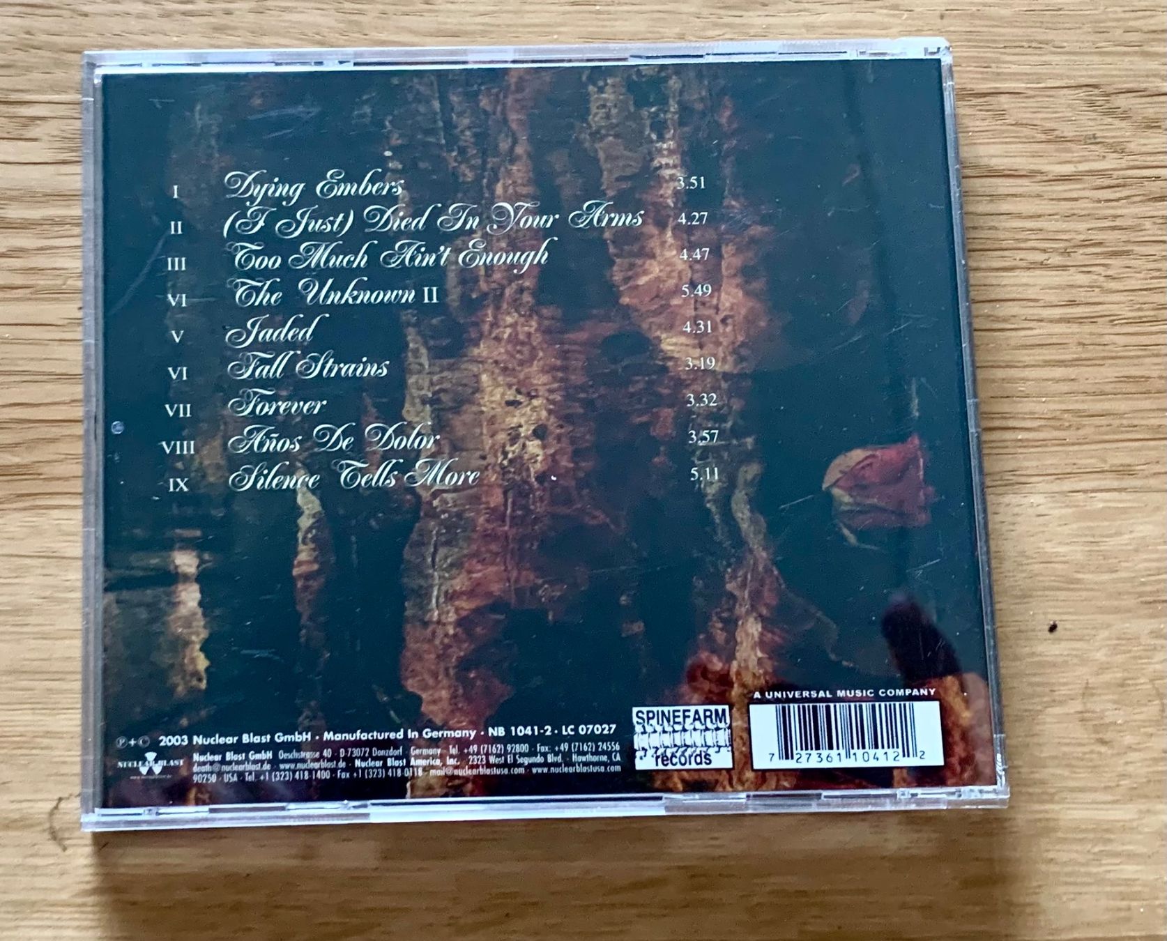 CD: To Die For Jaded – Usato da Zürich venduto da Fieber 2