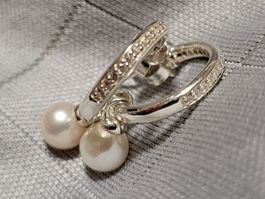 Thomas Sabo Creolen, 925 Silber, Perle Zirkonia, NEU